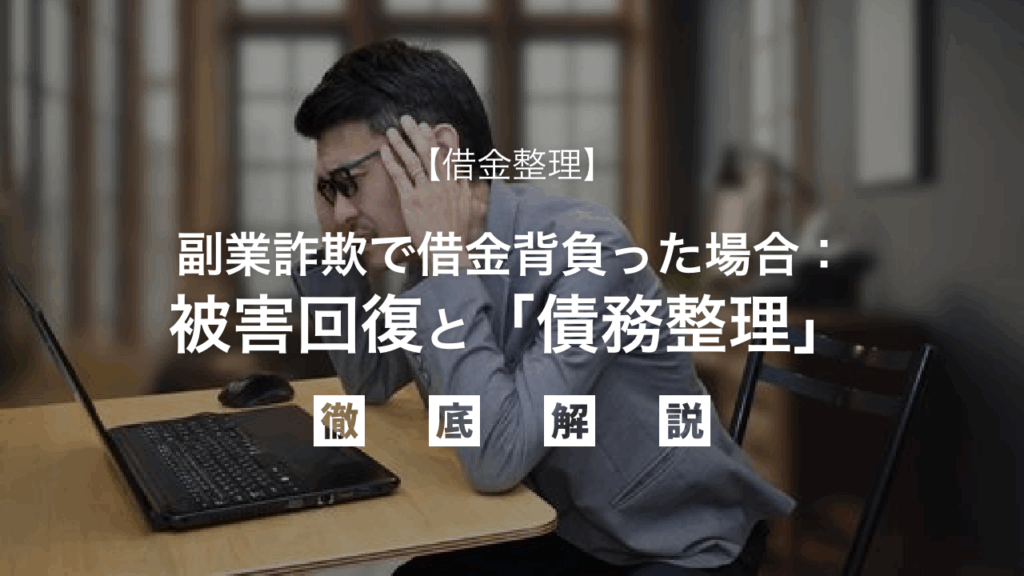 【借金整理】副業詐欺で借金背負った場合：被害回復と「債務整理」