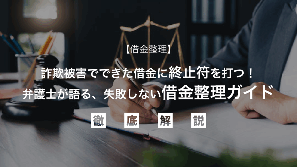 【借金整理】詐欺被害でできた借金に終止符を打つ！弁護士が語る、失敗しない借金整理ガイド