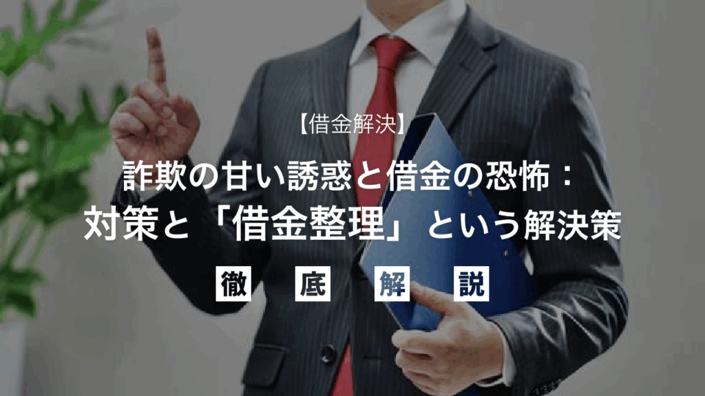 【借金解決】詐欺の甘い誘惑と借金の恐怖：対策と「借金整理」という解決策