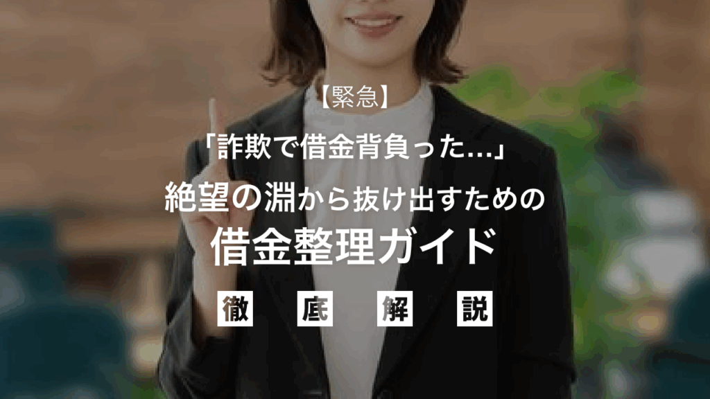 【緊急】「詐欺で借金背負った…」絶望の淵から抜け出すための借金整理ガイド