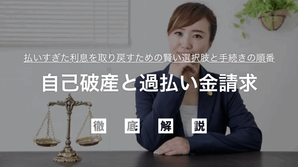 【無料相談可】自己破産と過払い金請求：両方できる？借金問題を根本解決し、払いすぎた利息を取り戻すための賢い選択肢と手続きの順番を専門家が徹底解説